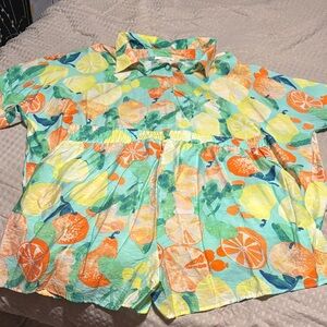 Matching colorful set. Shorts and top